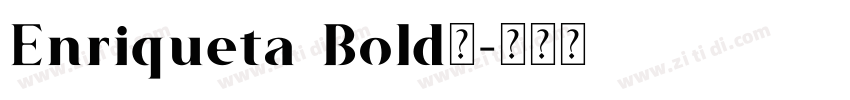 Enriqueta Bold◆字体转换